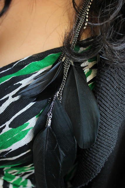 Black Feather Earrings