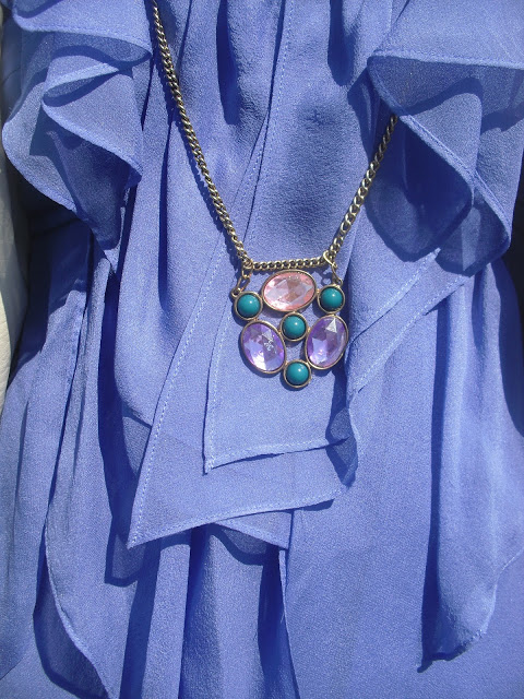 Jewel Pendant and DVF Top