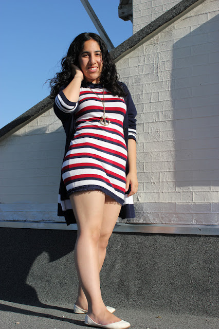 Nautical Outfit Inspiration Striped Dress