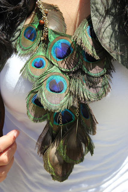 Peacock Feather Necklace