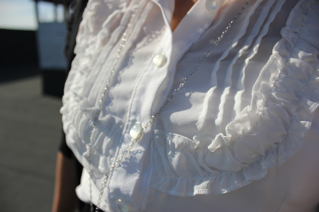 Sheer Ruffle Blouse