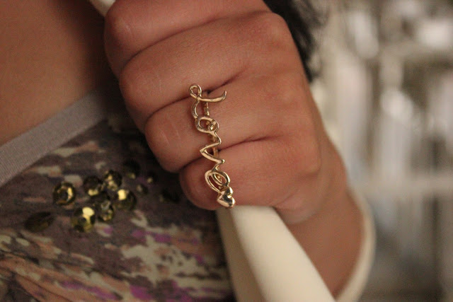 Gold Love Ring Forever 21