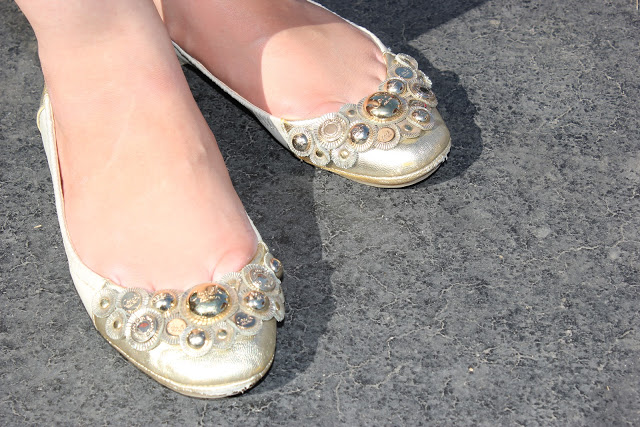 Embellished Coach Flats