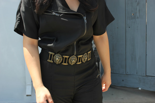 Vintage Belt over a Jumpsuit