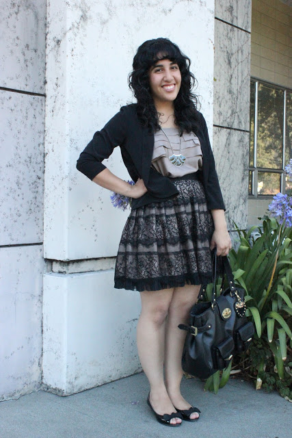 Forever 21 Lace Overlay  Skirt