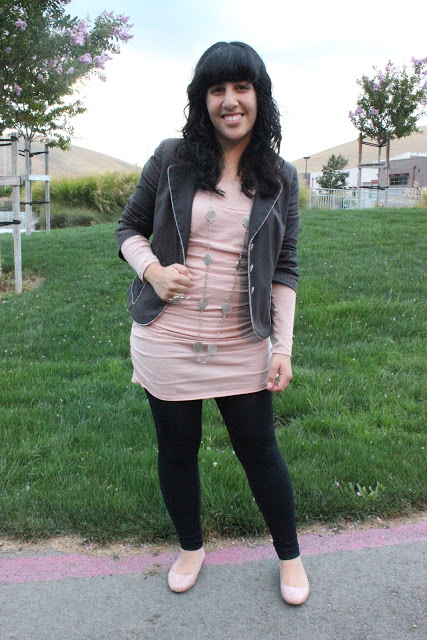 Pink Knit Tunic and Leggings