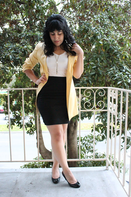 Blazer and Pencil Skirt Outfit