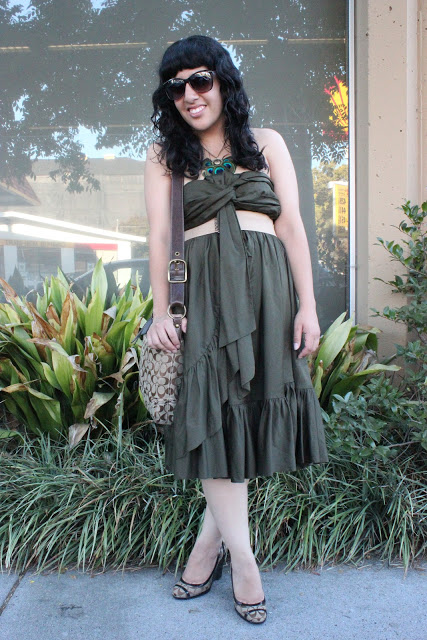 Olive Green DVF Dress