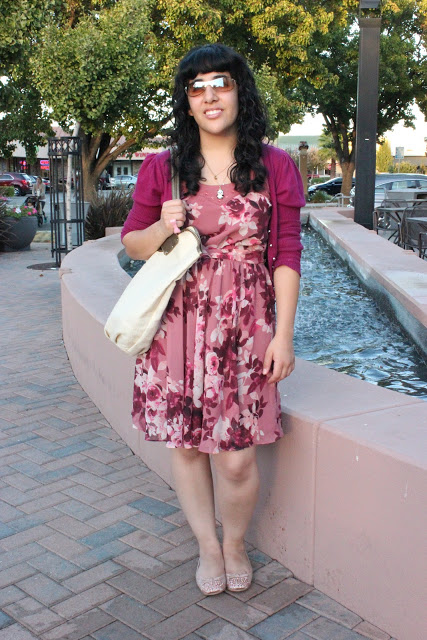 Rose Petal Print Dress