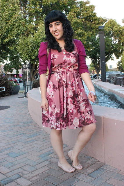 Floral Dress and Cardigan