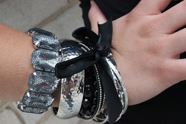 Silver and Black Arm Party