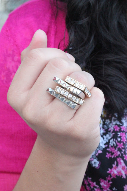 Forever 21 Asymetrical Stacked Rings