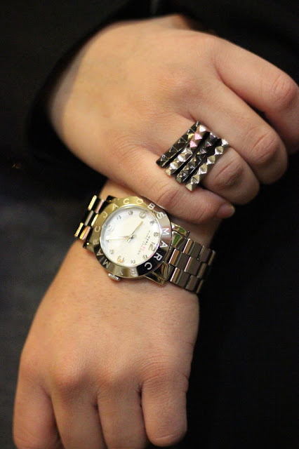 Stacked Rings and Boyfriend Watch