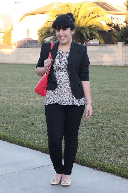 Black and Floral Outfit