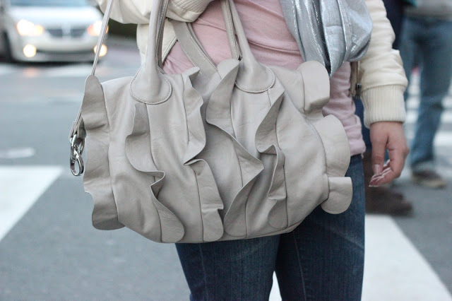 Nude Steve Madden Bruffle Satchel