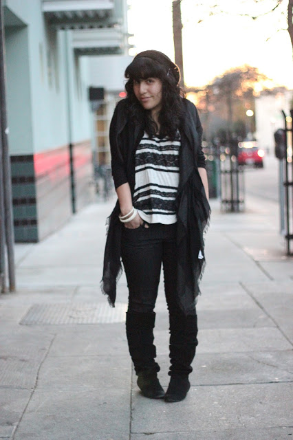 Lace Tank and Jeans