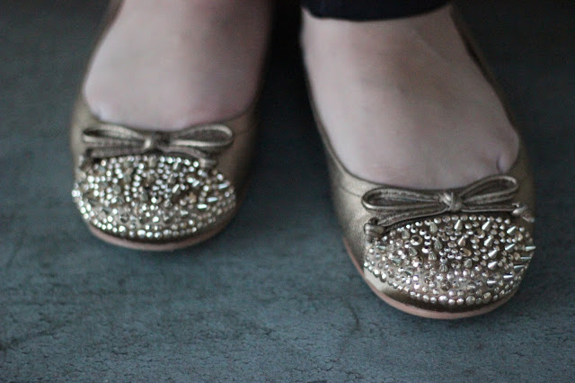 Sam Edelman Gold Beatrix Flats