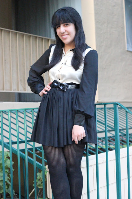 Black and Cream Dress