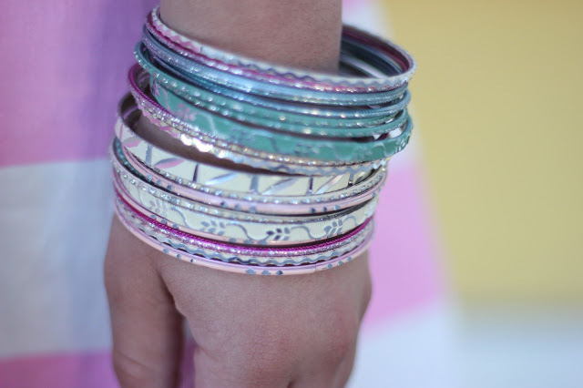 Mint and Pink Bangles