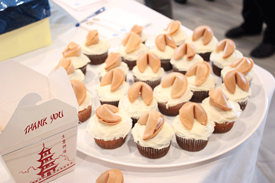 Fortune Cookie Cupcakes