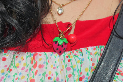 Betsey Johnson Strawberry Necklace