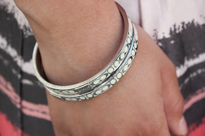 White Coach Bangle Bracelets