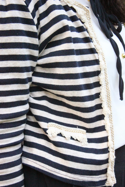 Nautical Navy Striped Cardigan