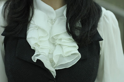 White Ruffle Blouse