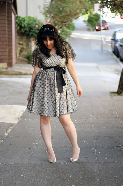 Silver and Black Dress