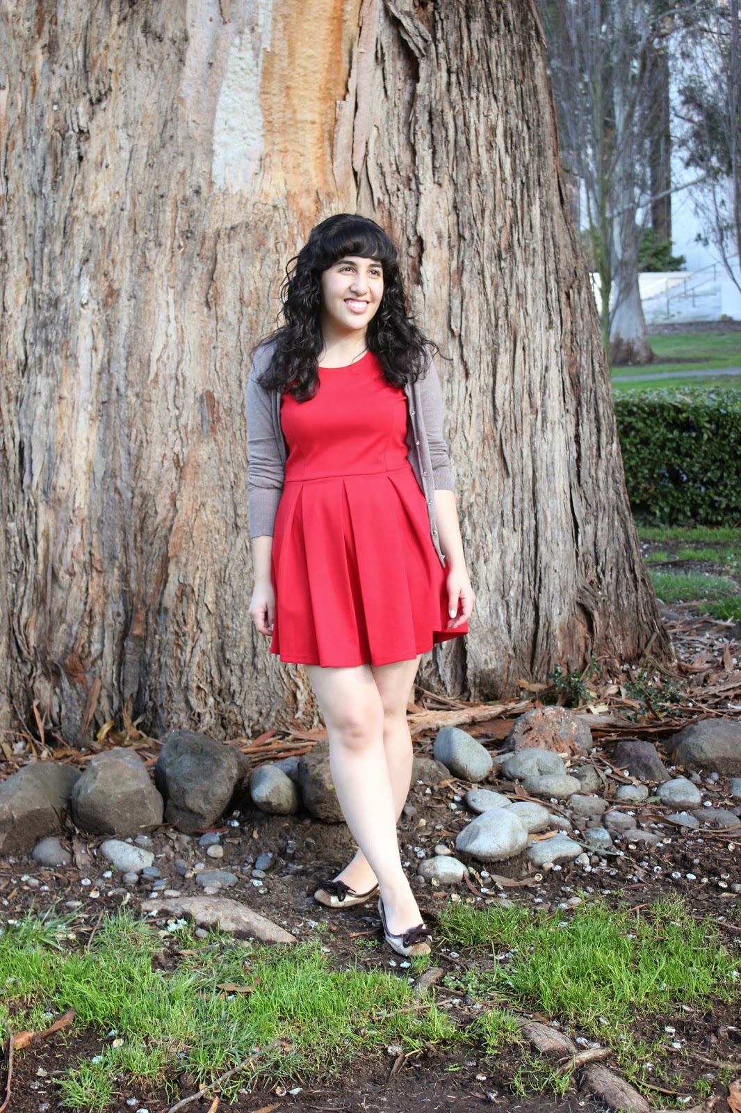 Red Zara Casual Spring Outfit