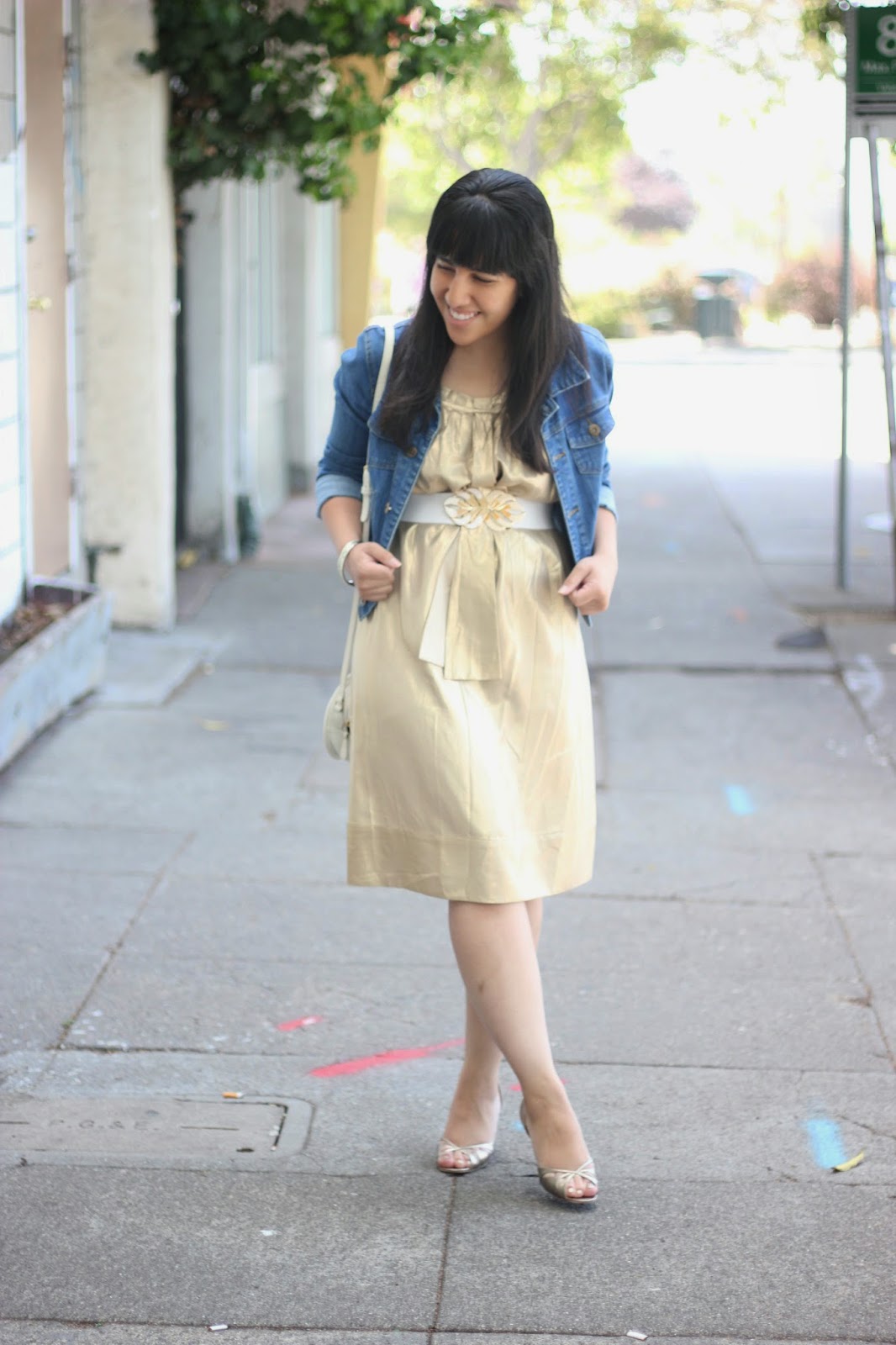 DVF Dress and Denim Jacket