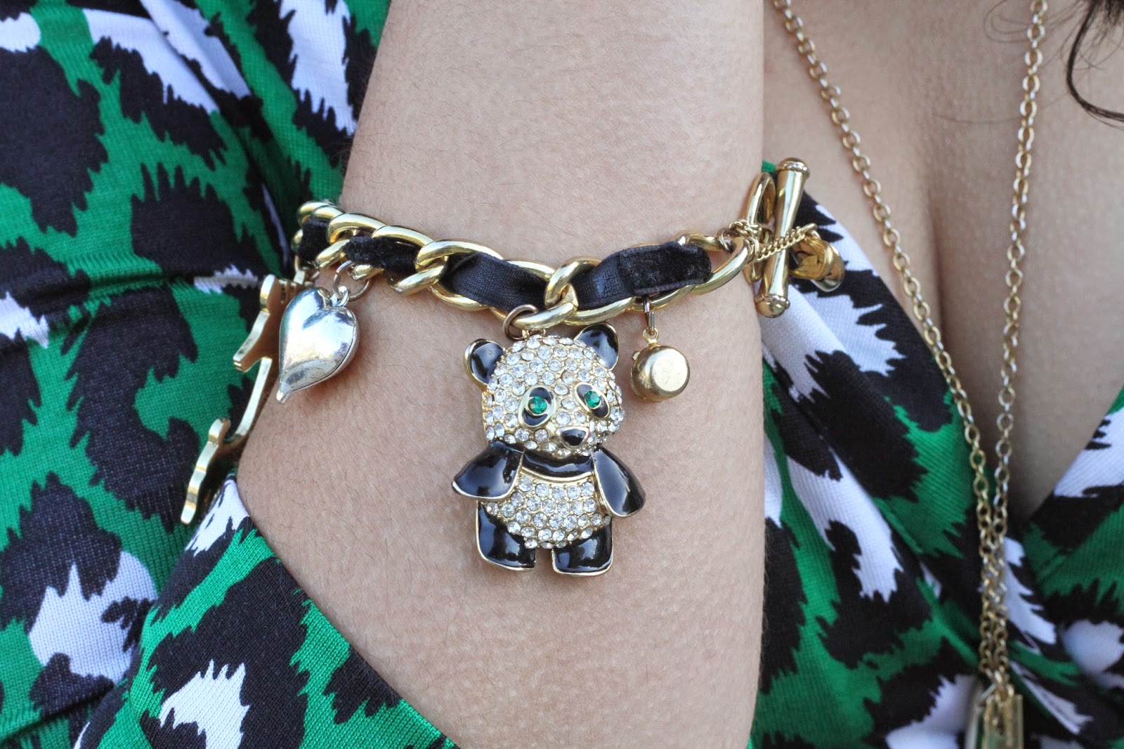 Betsey Johnson Panda Charm Bracelet