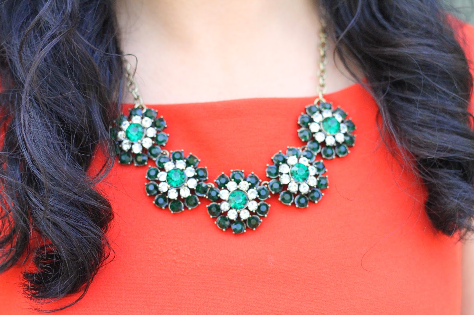 Green Statement Necklace