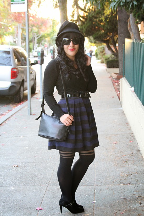 Striped Skirt and Tights