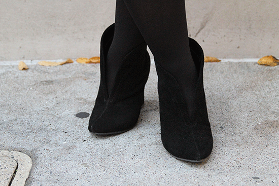 Secret Black Suede Booties