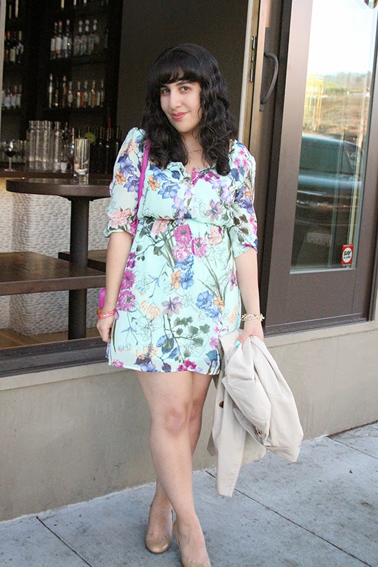 Pinkblush Spring Mint Floral Print Dress