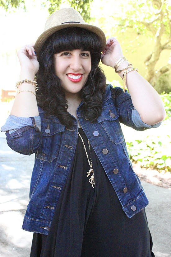 BDG Summer Fedora and Little Black Dress