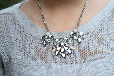 LE TOTE Pink and Silver Statement Necklace