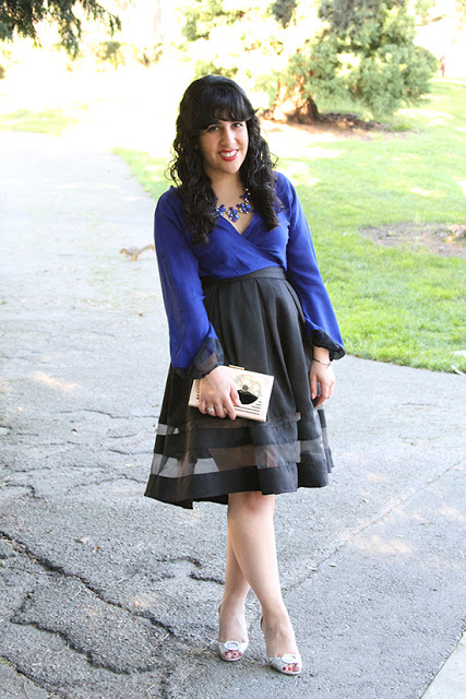 Blue and Black Date Night Outfit