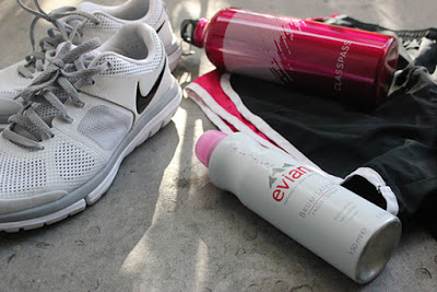 Working Out with Evian Facial Spray