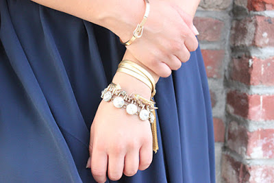 LE TOTE Gold Arm Party Gold Leather Wrap Bracelet