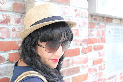 Fedora and DVF Aviator Sunglasses