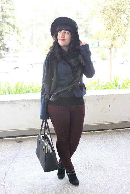 Marc Jacobs Coat Burgundy Pants Fall Work Outfit