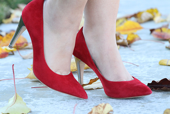 DVF Red Suede Heels