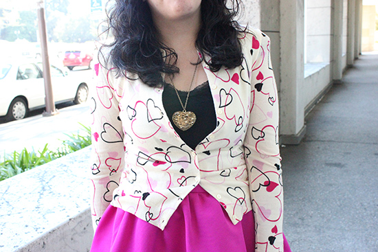 Valentine's Day Style Blogger Heart Print Outfit