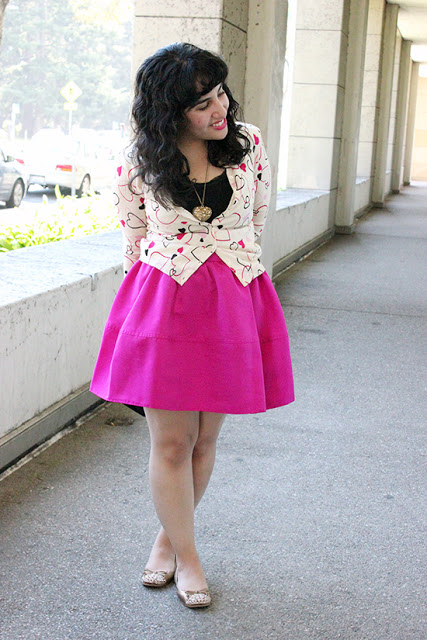 Valentine's Day Style Blogger Heart Print Outfit