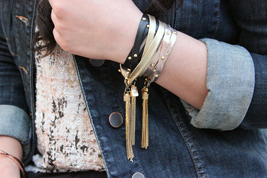 E. Kammeyer Accessories Leather Wrap Bracelets Arm Party Blogger