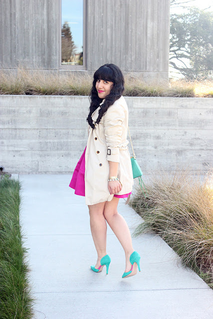 Banana Republic Trench and Shoes of Prey Suede Heels Outfit