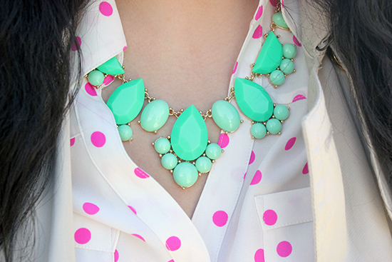 Kate Spade Statement Necklace Spring Outfit