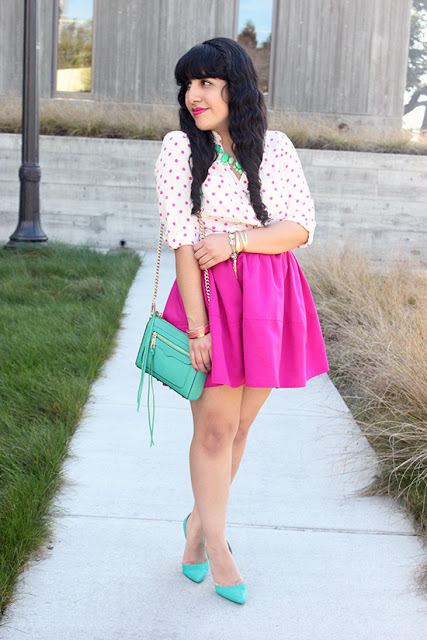 Pink and Mint Spring Work Outfit Inspiration